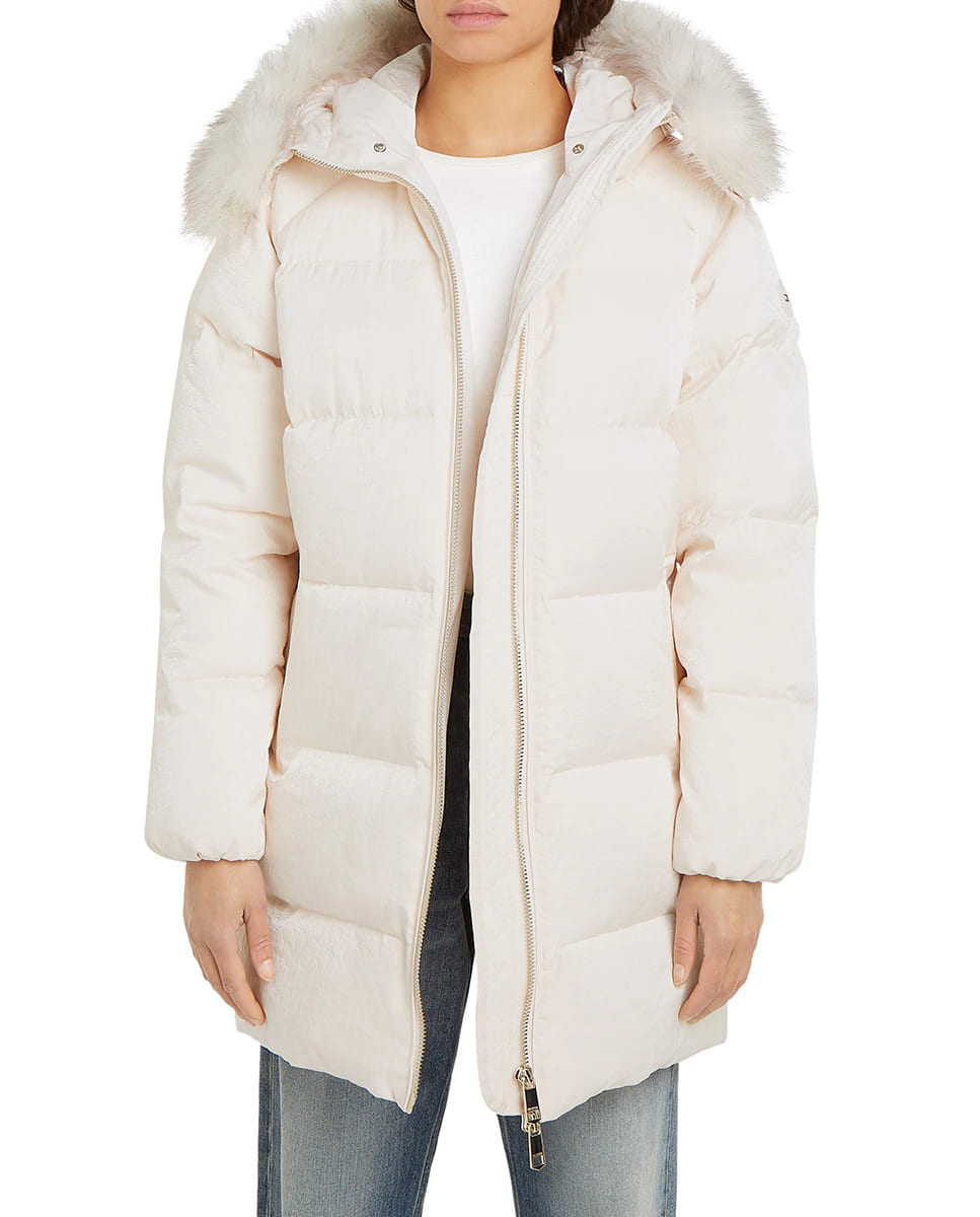El abrigo plumífero de mujer con cierre de cremallera y capucha de Tommy Hilfiger en El Corte Inglés