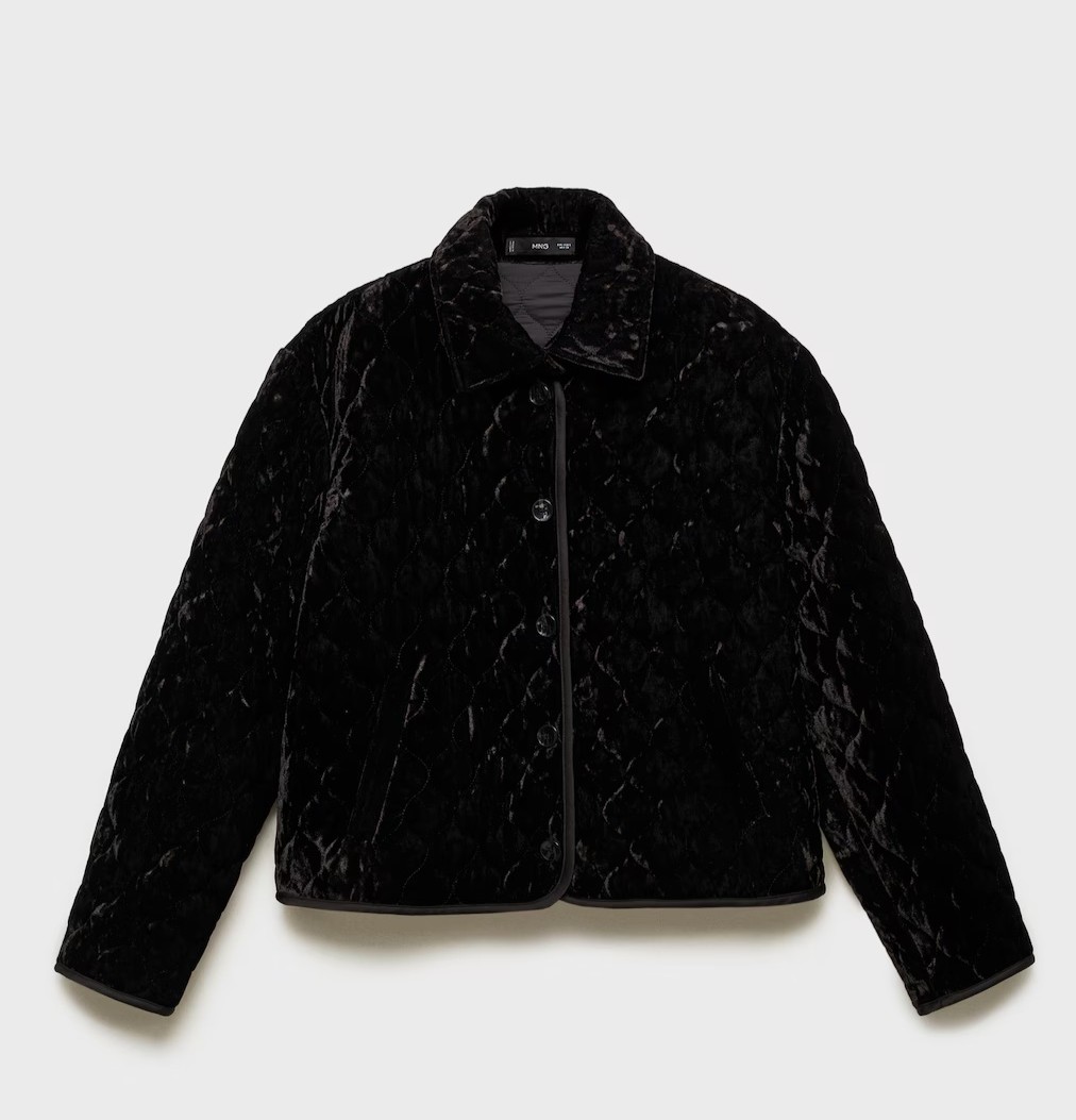 Chaqueta reversible acolchada terciopelo de Mango