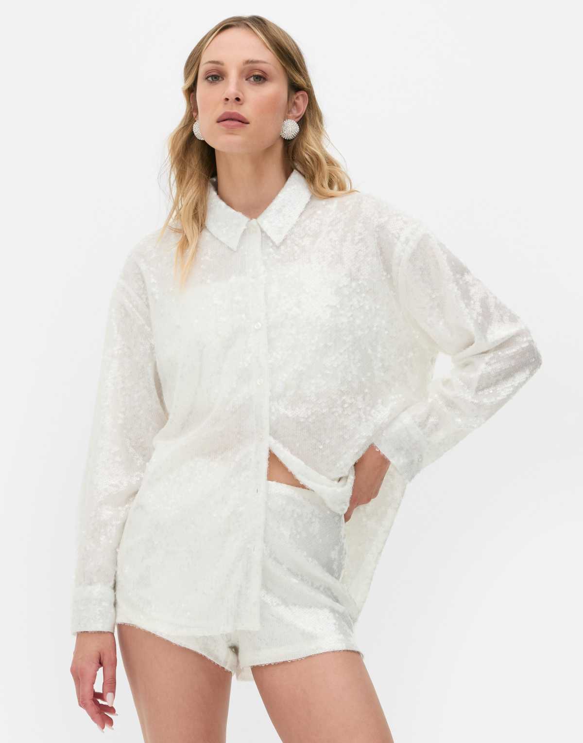 Camisa de manga larga con lentejuelas de Rita Ora de Primark