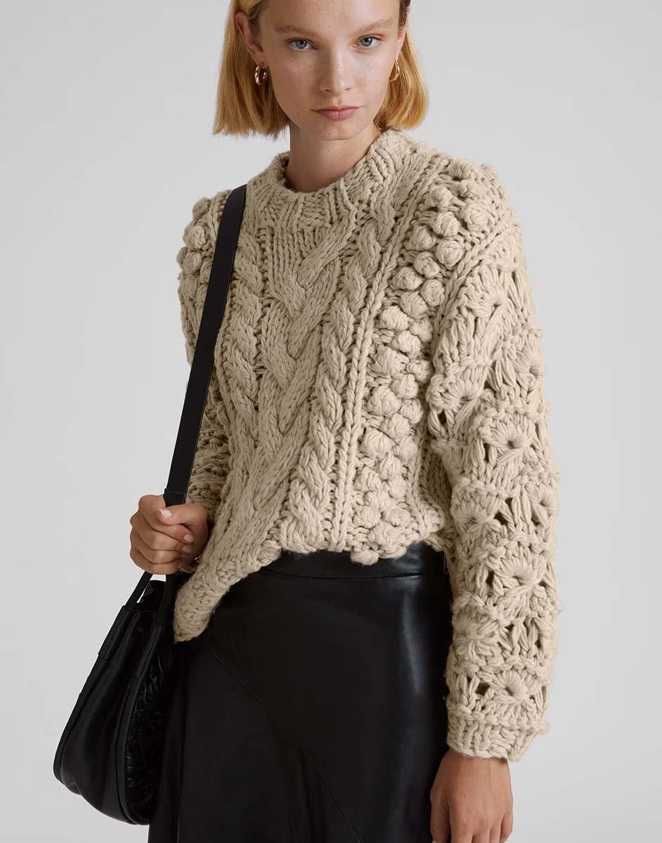 Simorra Jersey de mujer trenzado a mano