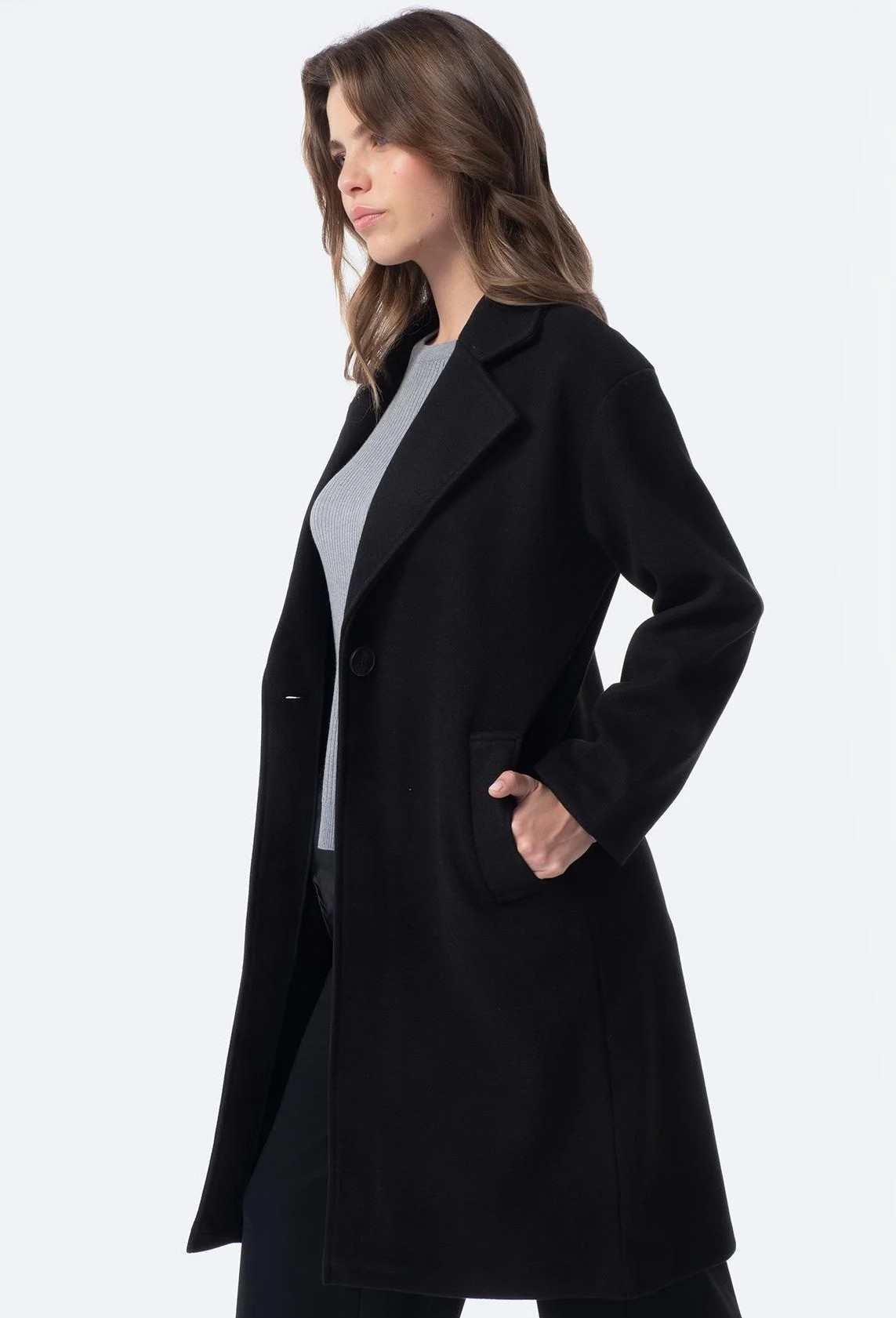 Abrigo corte recto de Mujer TEX de Carrefour