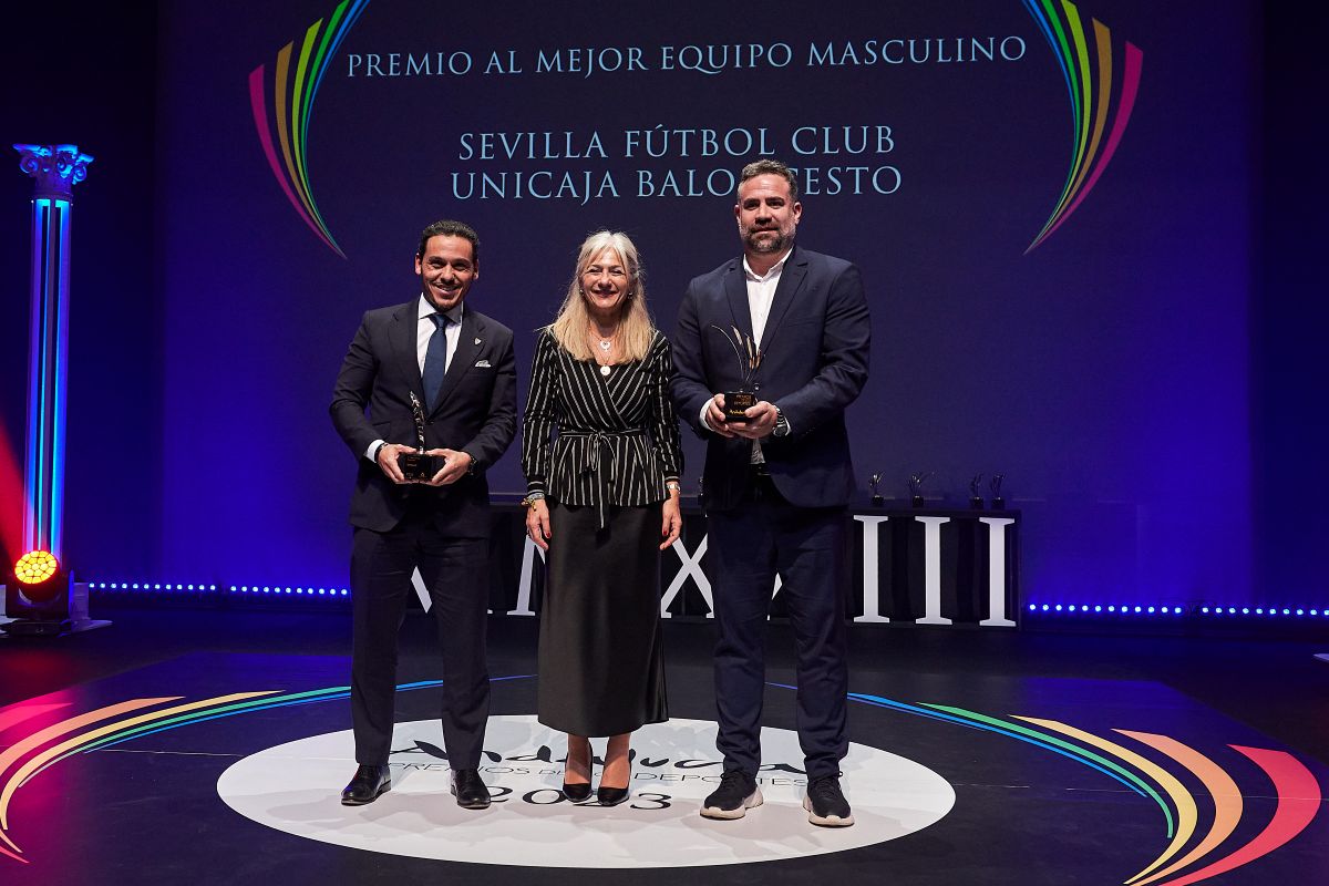 Los presidentes de Sevilla FC y Unicaja Baloncesto en los Premios Andalucía del Deporte 2023 | Salvador López Medina para El MIRA