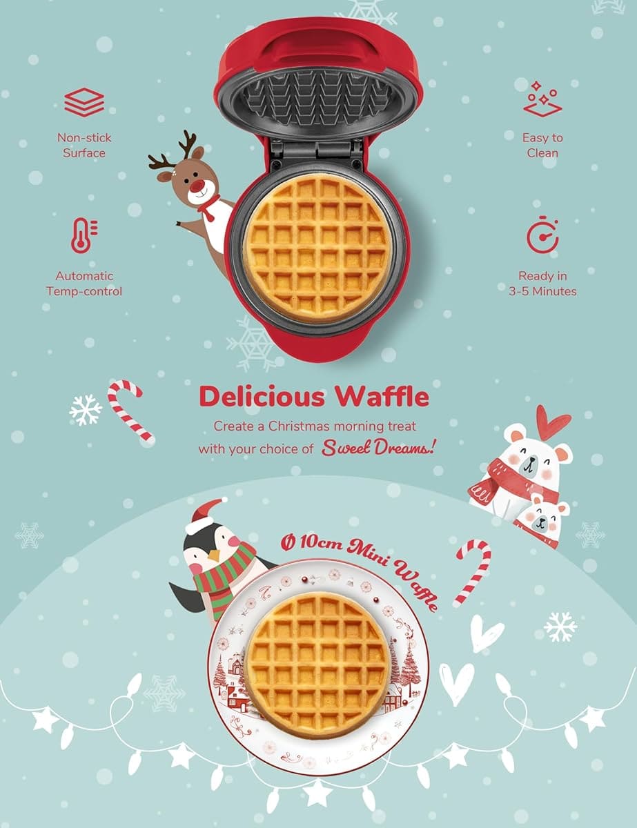 La nueva mini gofrera Christmas Edition de edición limitada Bestron en Amazon