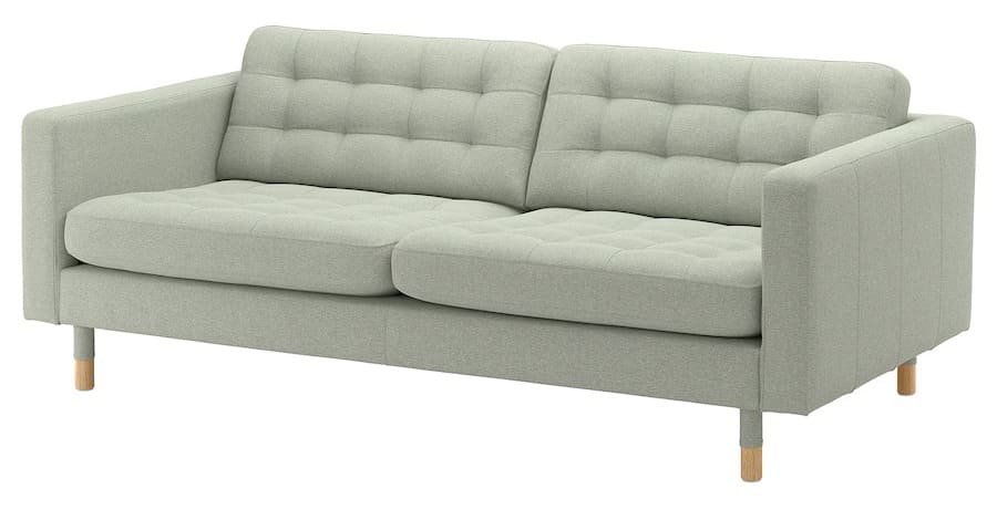 El sofá de 3 plazas Gunnared verde claro LANDSKRONA de Ikea