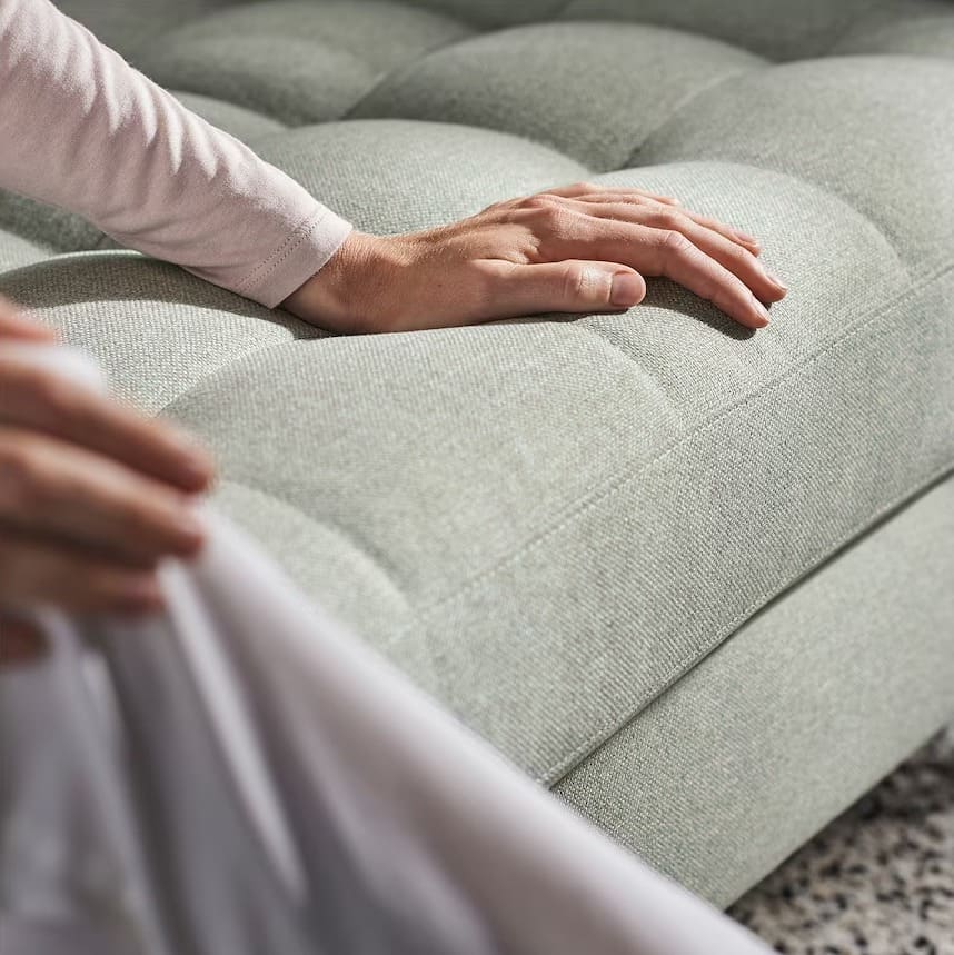 El sofá de 3 plazas Gunnared verde claro LANDSKRONA de Ikea