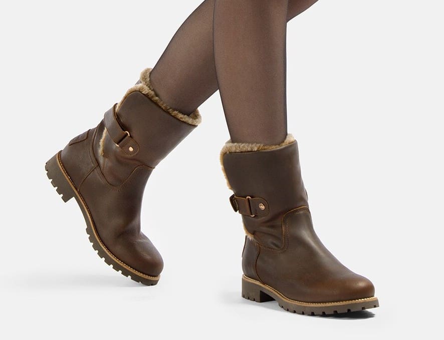 Panama Jack Botas de mujer en piel con forro de pelo sintético