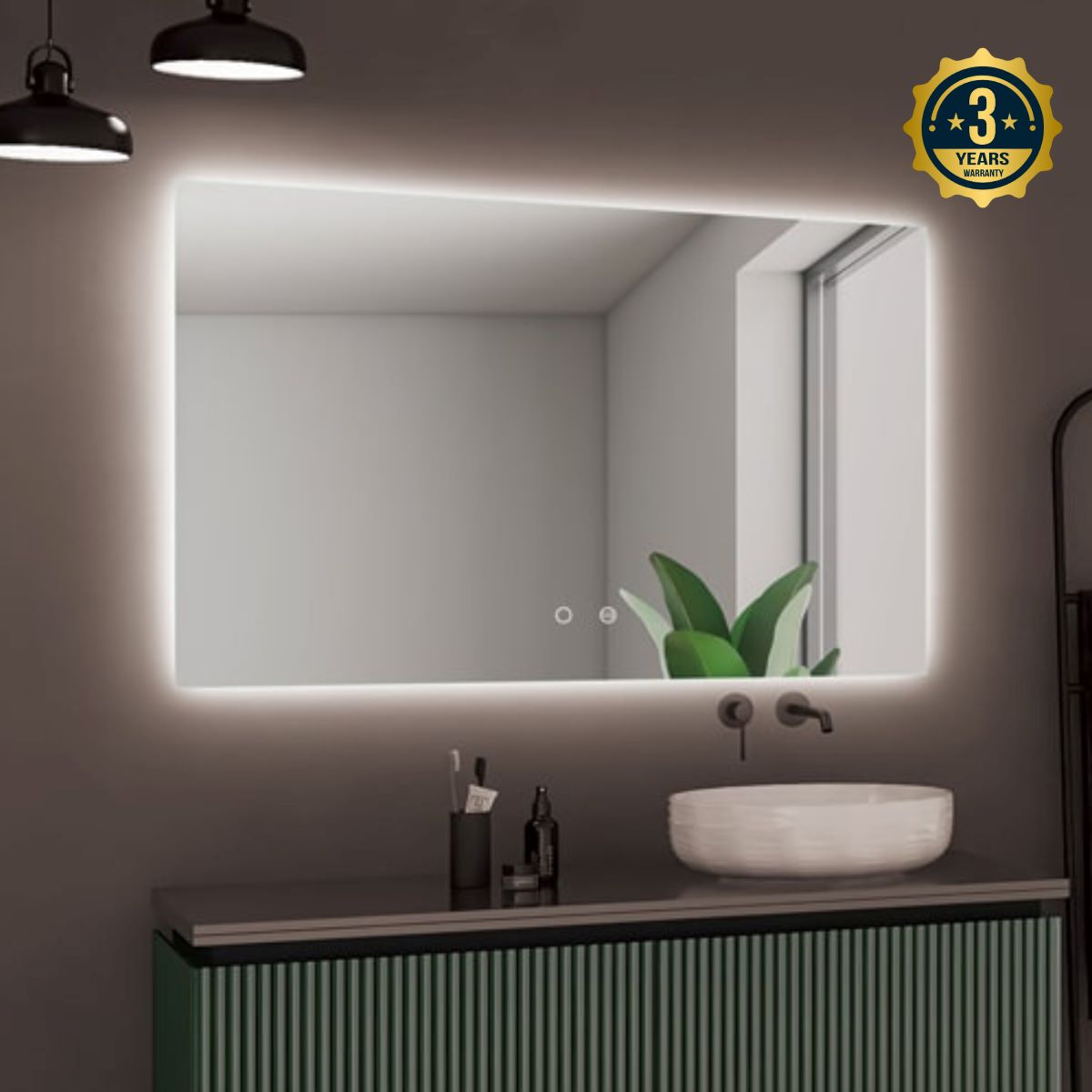 Espejo de baño con luz LED y función antivaho LEDIMEX de Leroy Merlin