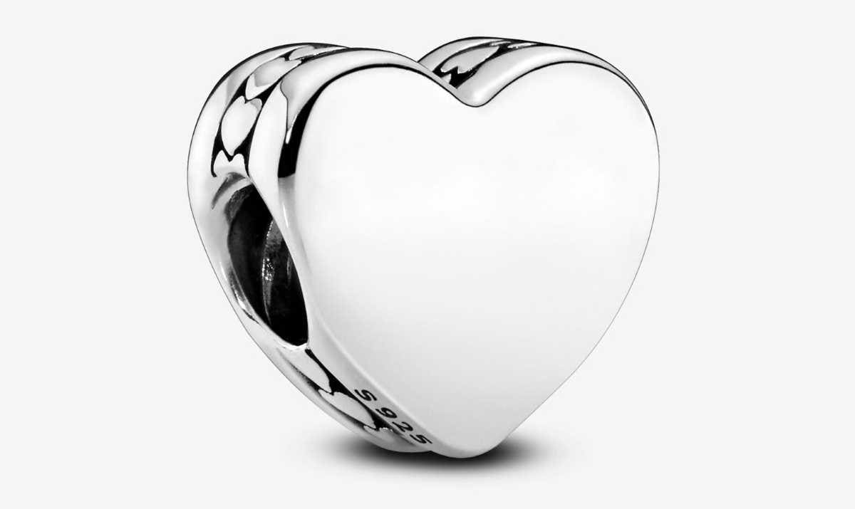 Conjunto de Regalo Pulsera y Charm Corazón Grabable de Pandora