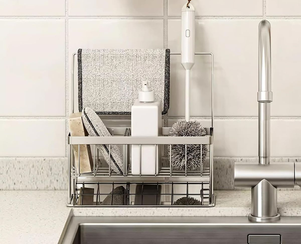 Estante de almacenamiento pare el fregadero Cimvidi de Amazon