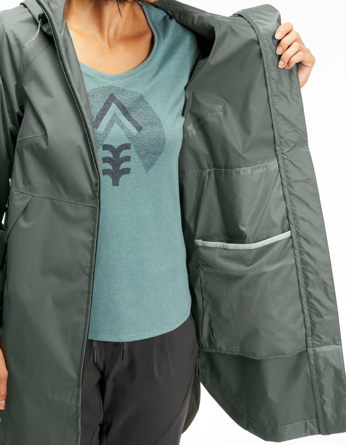 Chubasquero Quechua Raincut Long de Decathlon