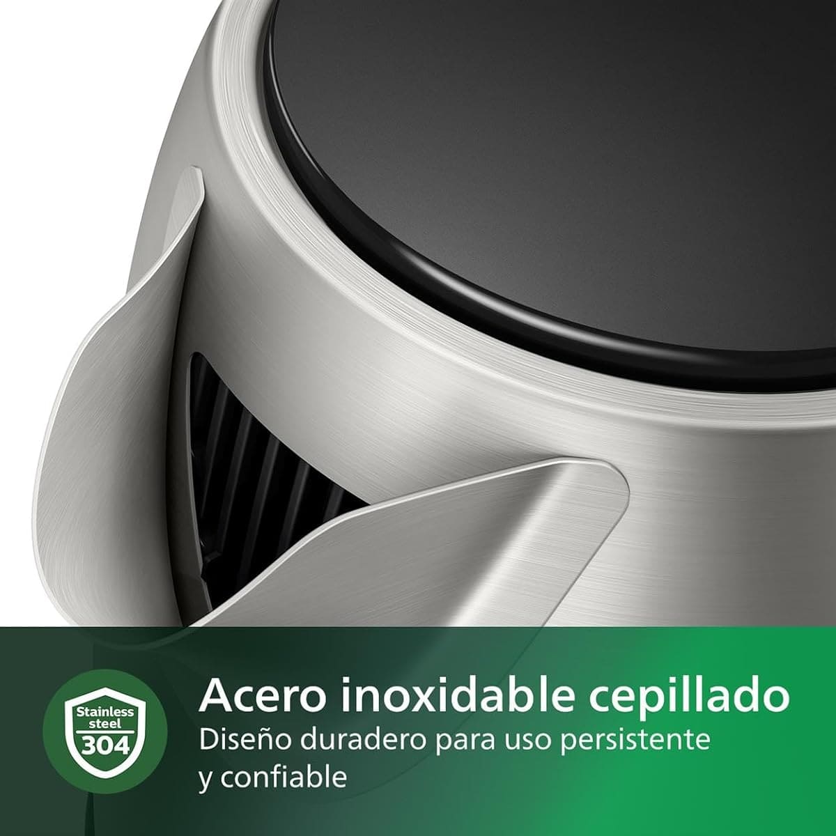 El hervidor de agua con 1,7 litros y tapa con resorte de Philips en Amazon