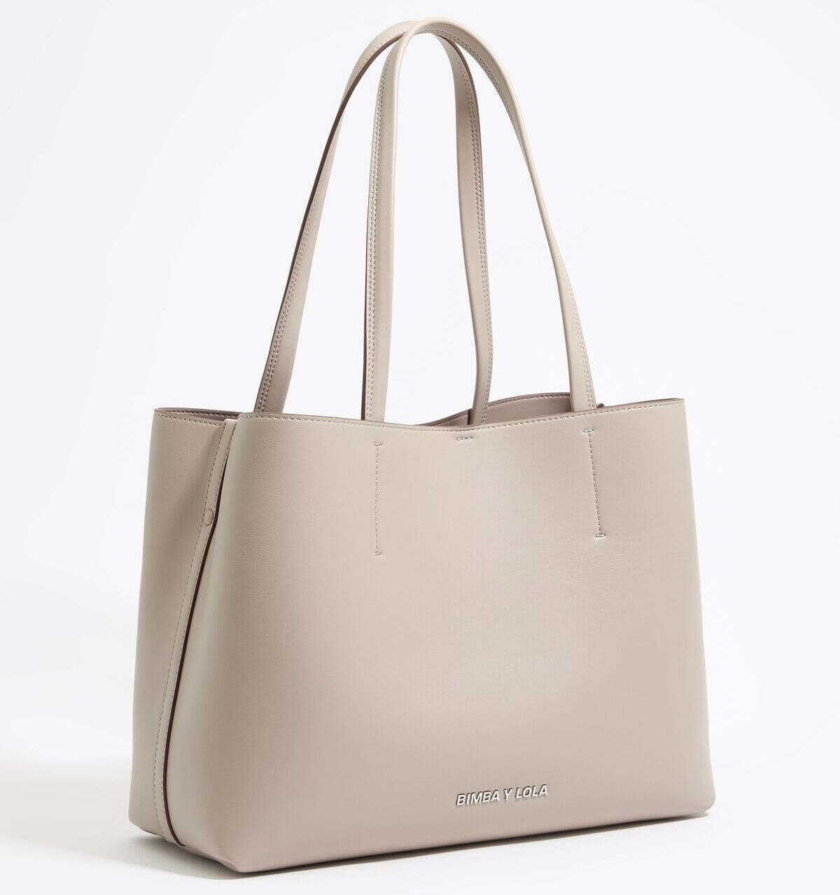 El nuevo bolso shopper Chihuahua grande de piel en color gris claro de Bimba y Lola