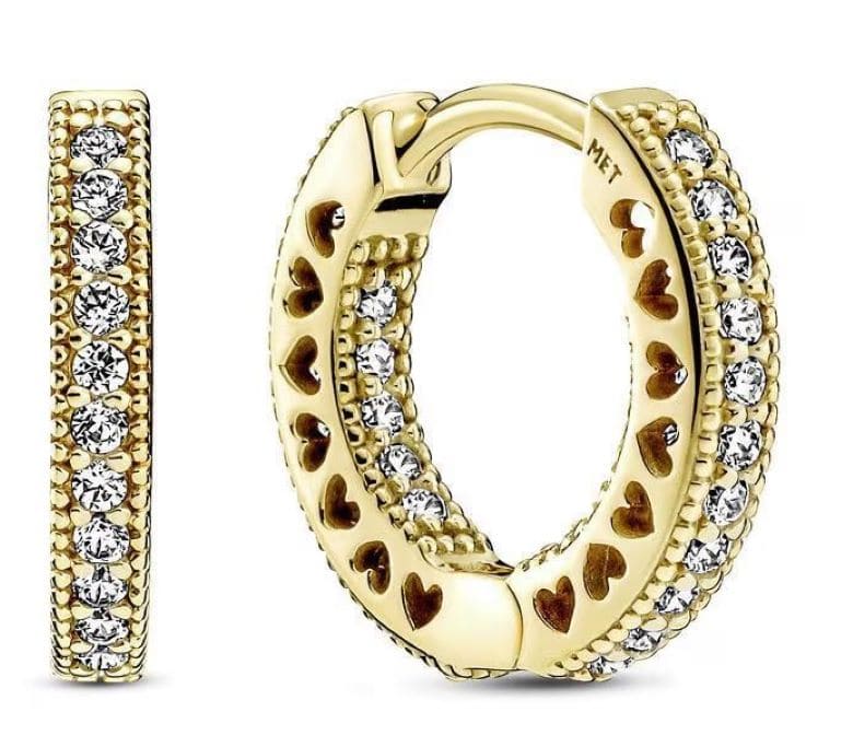 Pendientes de aro con detalles de corazón en Pavé Parfois