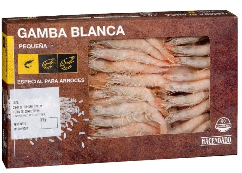 Gamba blanca pequeña Hacendado congelada