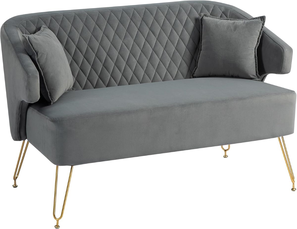 Sofá de 2 plazas con tapizado en terciopelo HOMCOM de Amazon