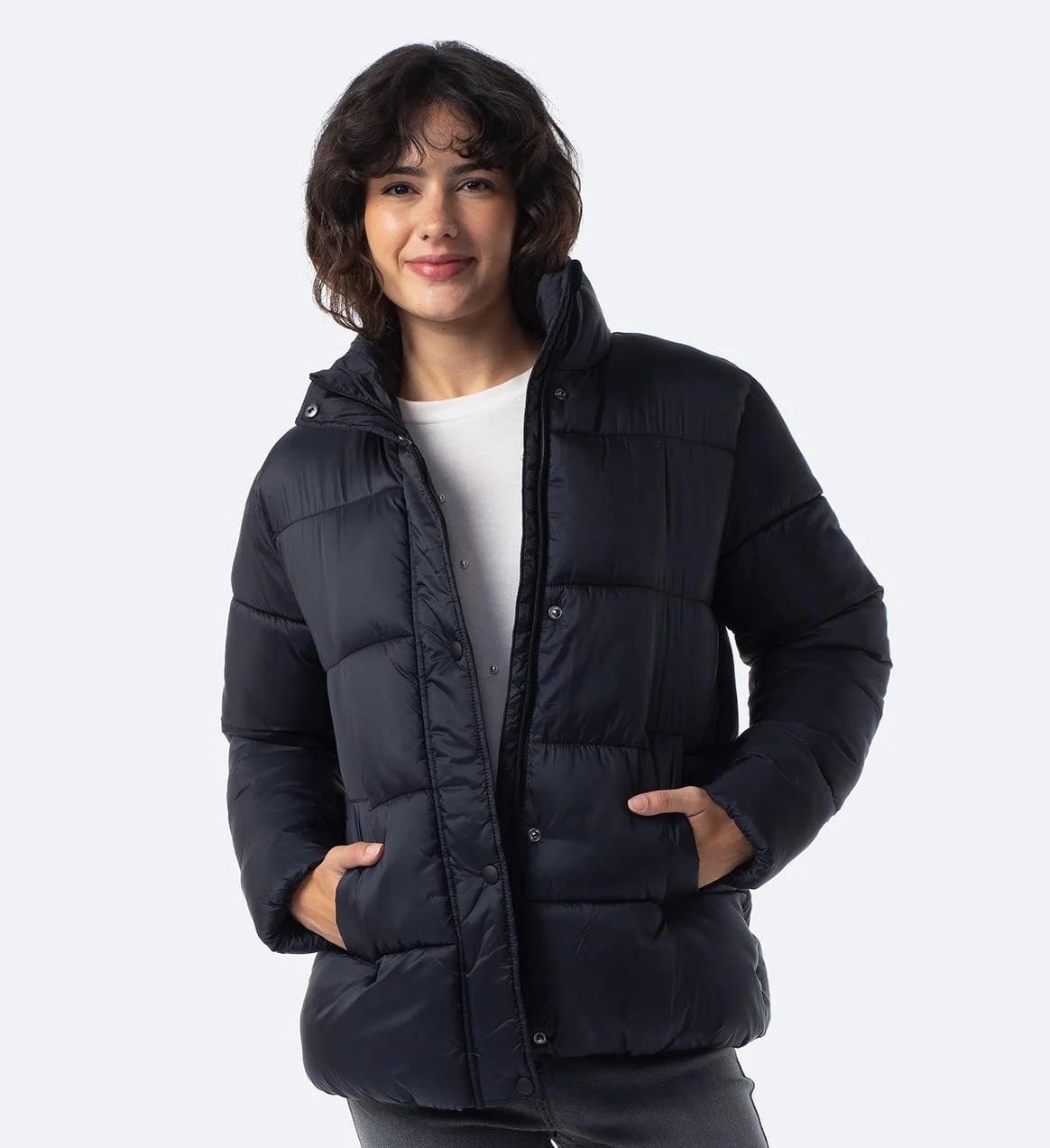 Abrigo acolchado con cuello de Mujer TEX de Carrefour