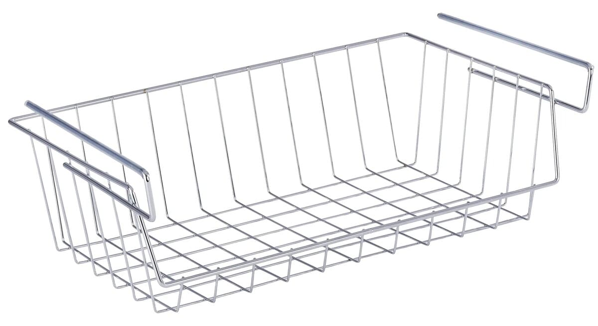 Cesto organizador de cromo brillante