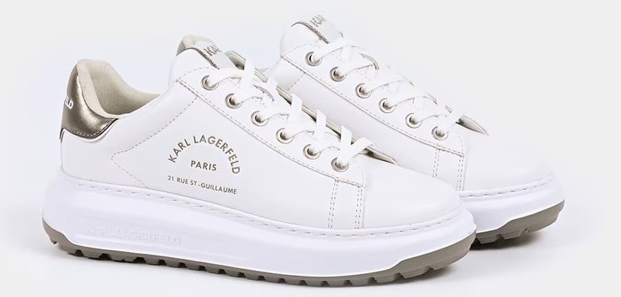 Las zapatillas Kapri para mujer tipo casco bajas de piel de Karl Lagerfeld en El Corte Inglés