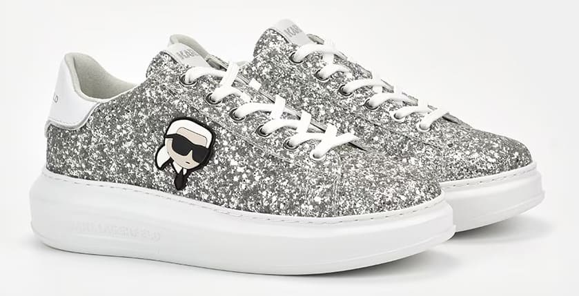 Las zapatillas Kapri de mujer tipo casco bajas con glitter de Karl Lagerfeld en El Corte Inglés
