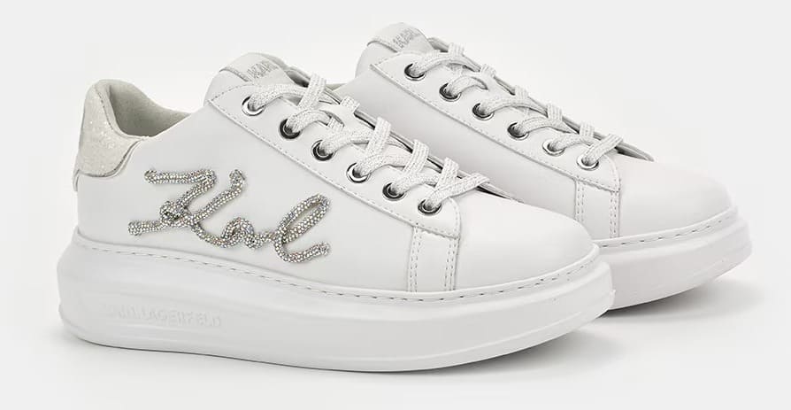 Las zapatillas Kapri Signature de mujer tipo casco bajas de piel de Karl Lagerfeld en El Corte Inglés