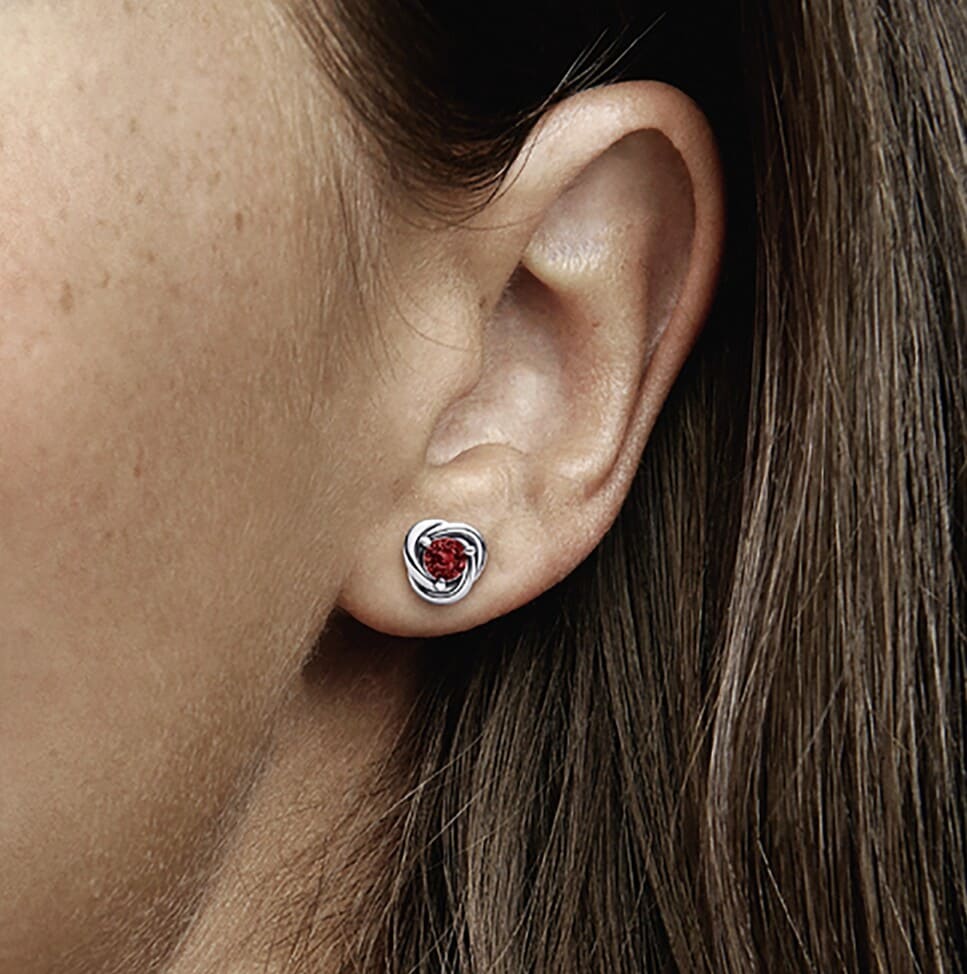 Pandora Pendientes de botón Circulo Eternity Julio