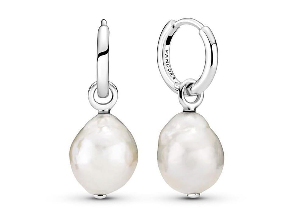 Pandora Pendientes Perlas Contemporáneas