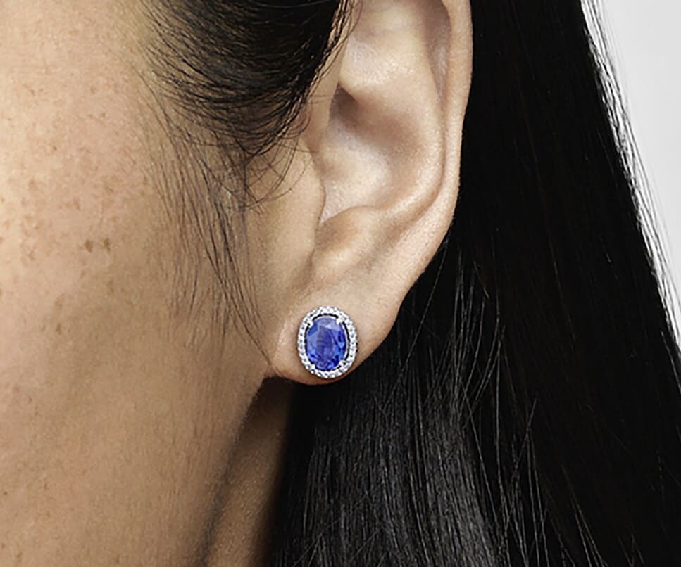 Pandora Pendientes de Botón Halo Brillante