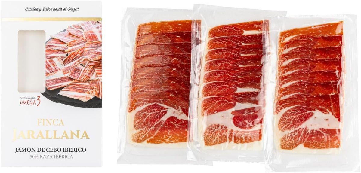 Jamón Ibérico Loncheado La Nevera Española - 3 Sobres x 70 gr en Amazon