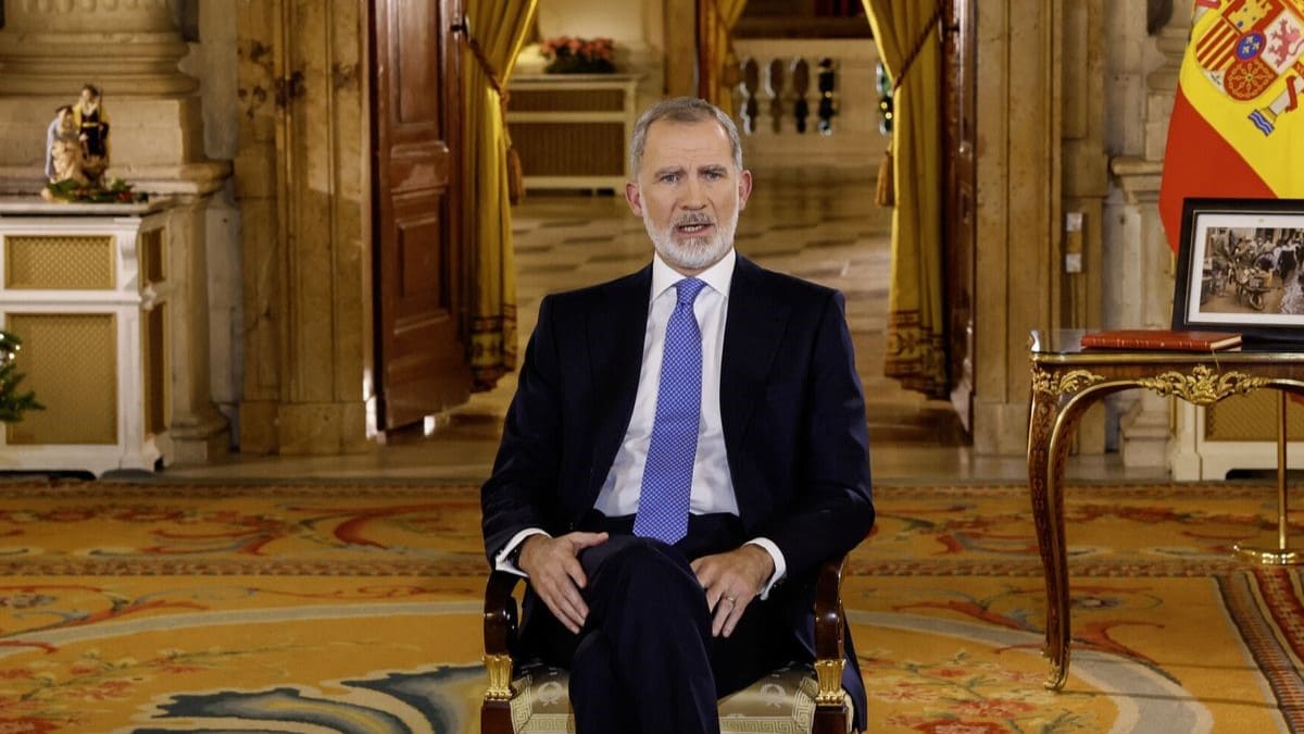 Felipe VI durante su discurso a la nación