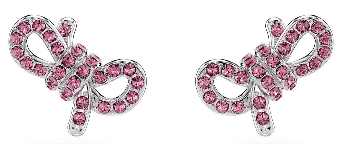 Pendientes de botón Lifelong Bow de Swarovski