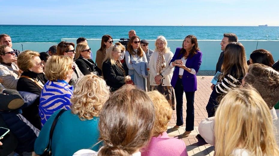 La consejera Loles López, durante un acto en La Línea