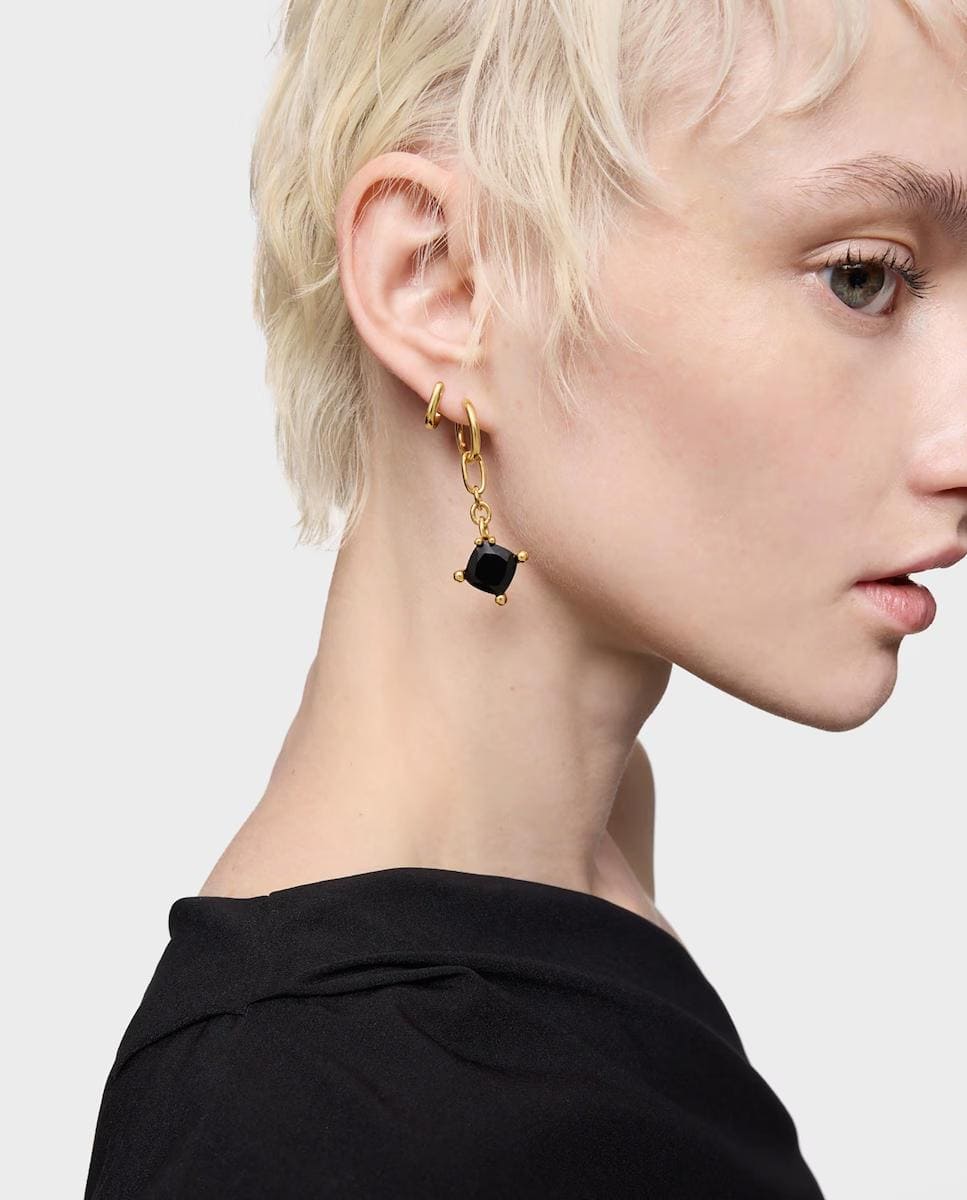 Pendientes Color Black de aro y largos