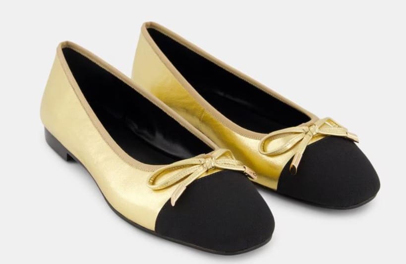 Bailarinas planas con puntera a contraste Latouche