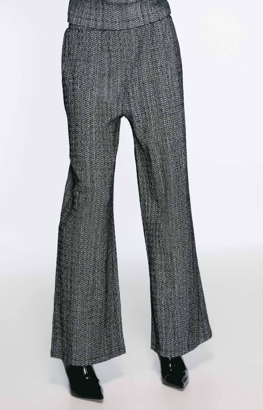 Pantalón ancho textura Zara 1