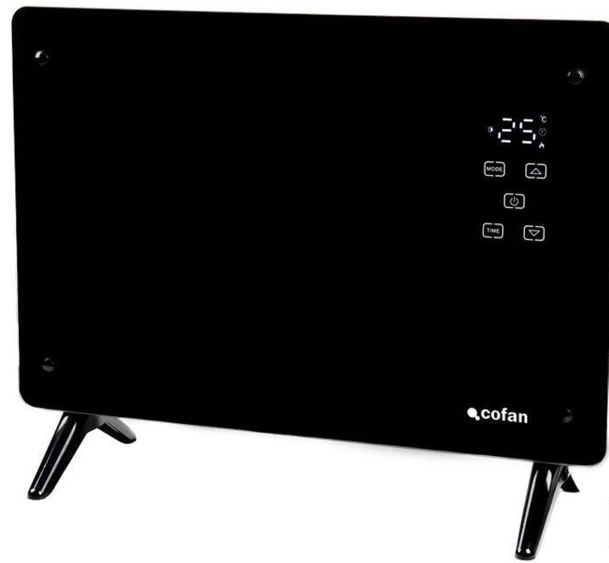 Convector de panel de vidrio con pantalla LED COFAN de Leroy Merlin