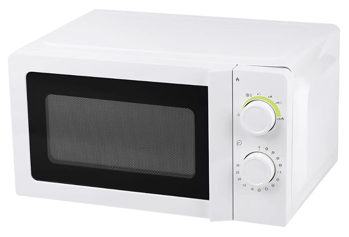 El microondas SELECTINE en color blanco con capacidad de 20 litros y potencia de 700 W de Alcampo