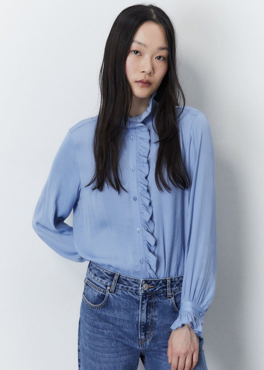 Sfera Blusa volante plisado