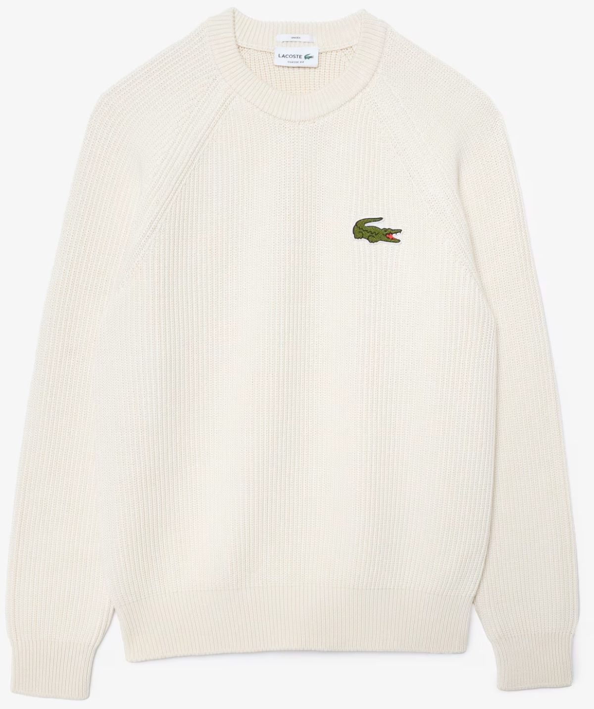 Jersey con insignia de canalé de algodón de Lacoste