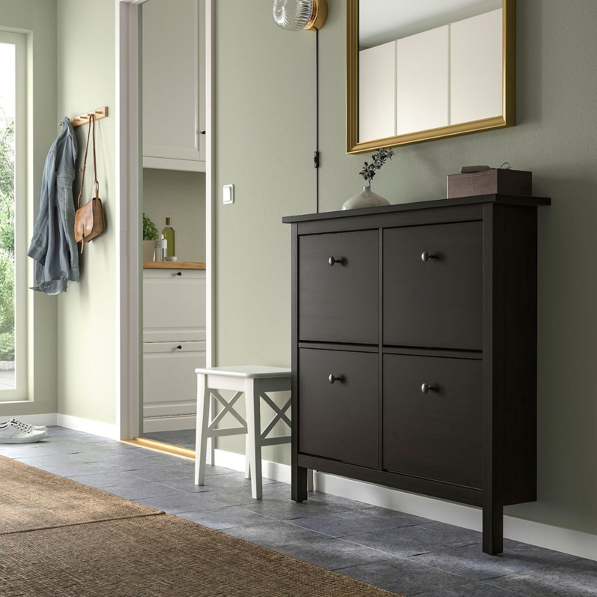 Zapatero con 4 compartimentos de la serie HEMNES de Ikea