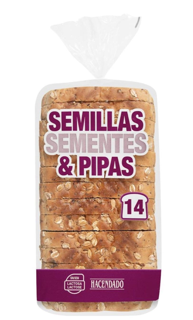 Pan de molde semillas y pipas de calabaza