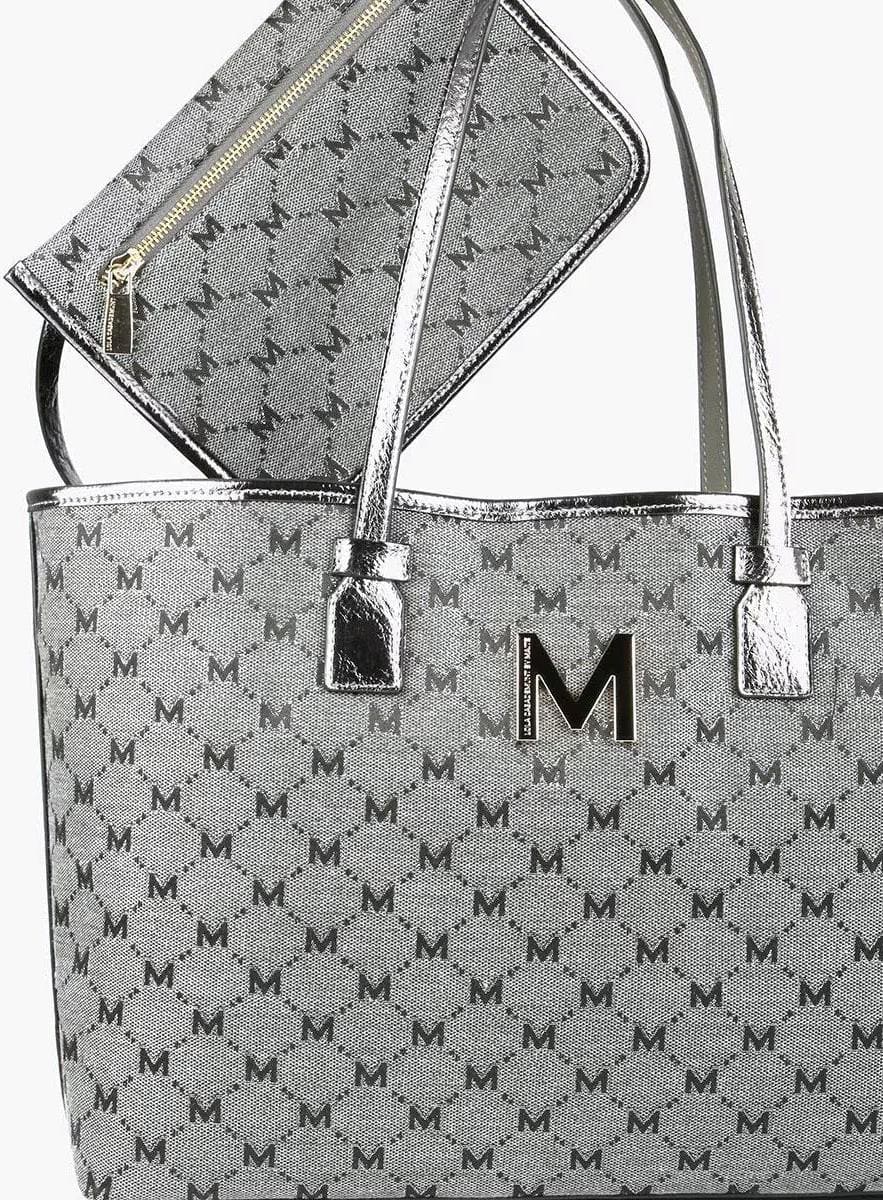 Bolso de hombro tipo shopper con monograma Lola Casademunt