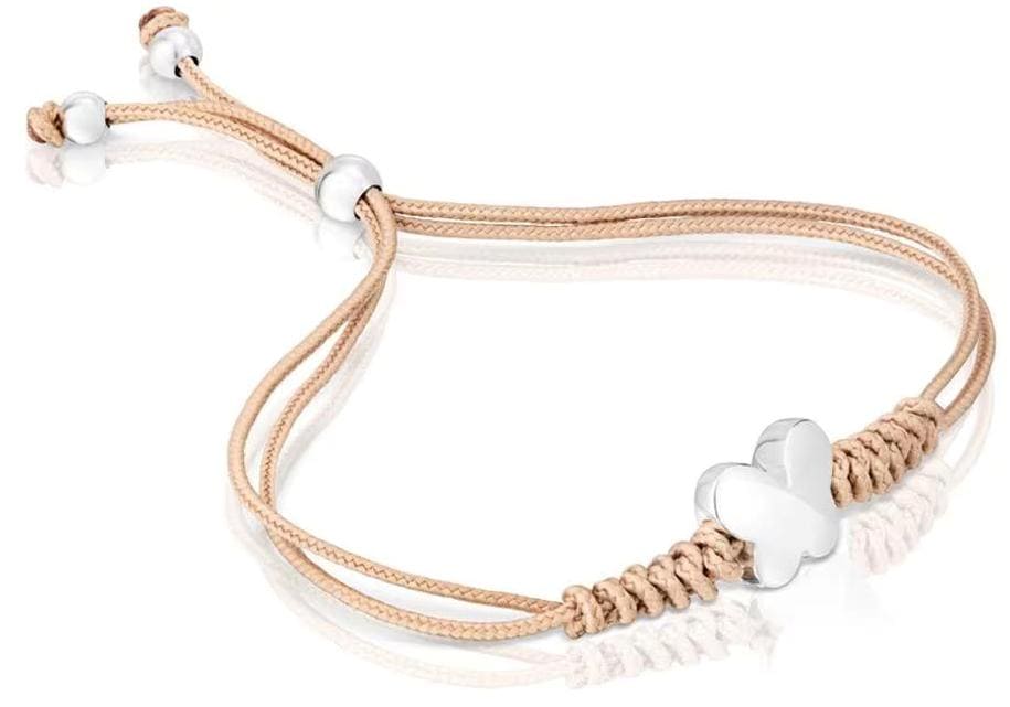 Pulsera Bold Motif de nylon con mariposa de plata Tous