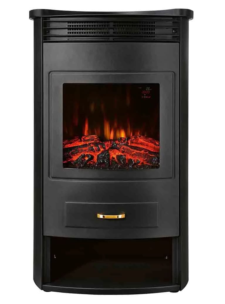 Chimenea eléctrica Silver Crest con compartimento de almacenamiento