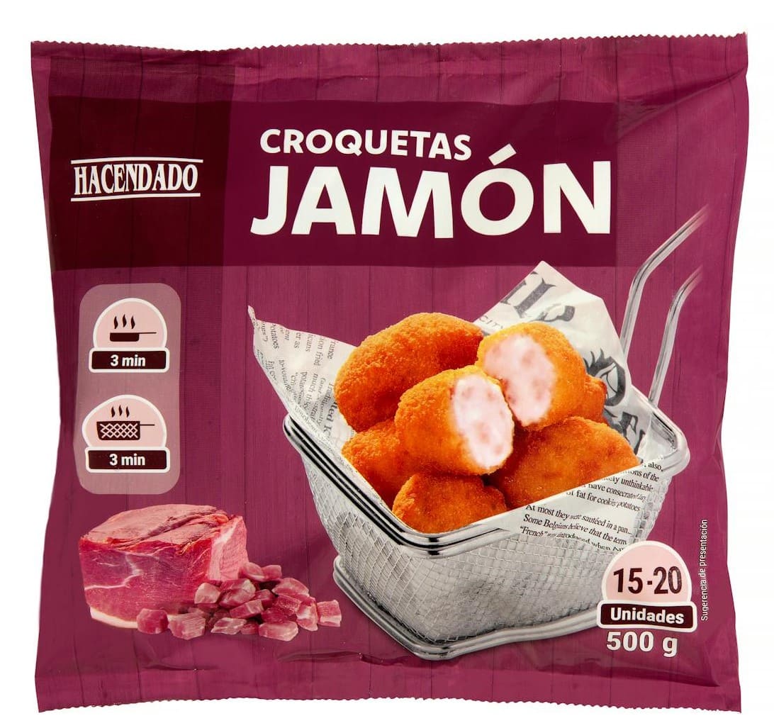 Croquetas de jamón Hacendado ultracongeladas