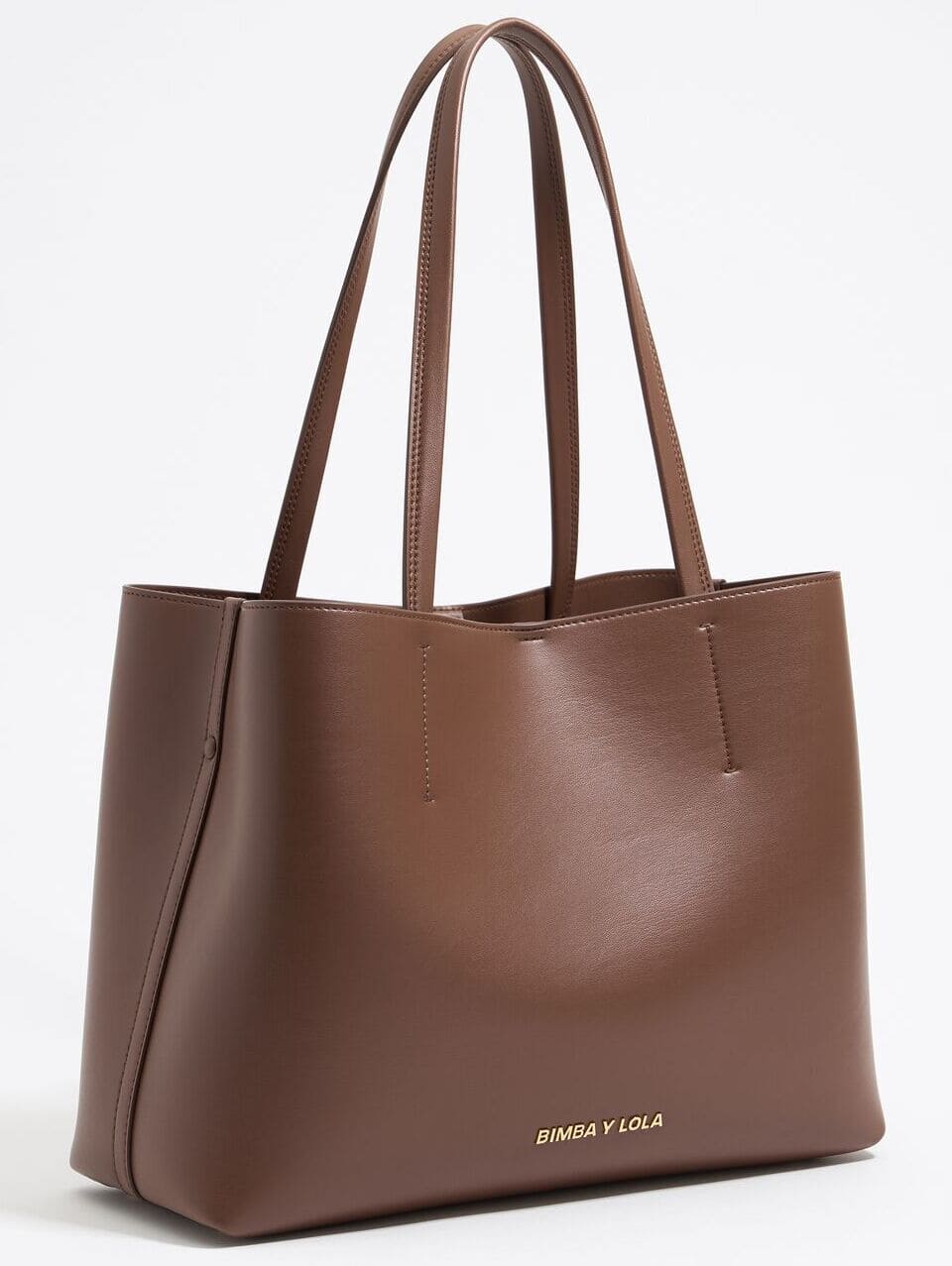 El bolso shopper chihuahua grande de piel en color marrón moca de Bimba y Lola