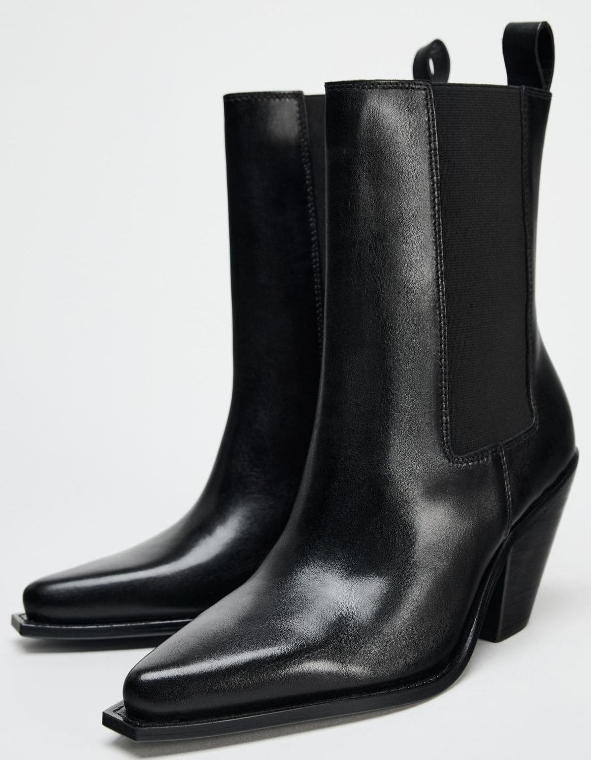 Botín cowboy de piel