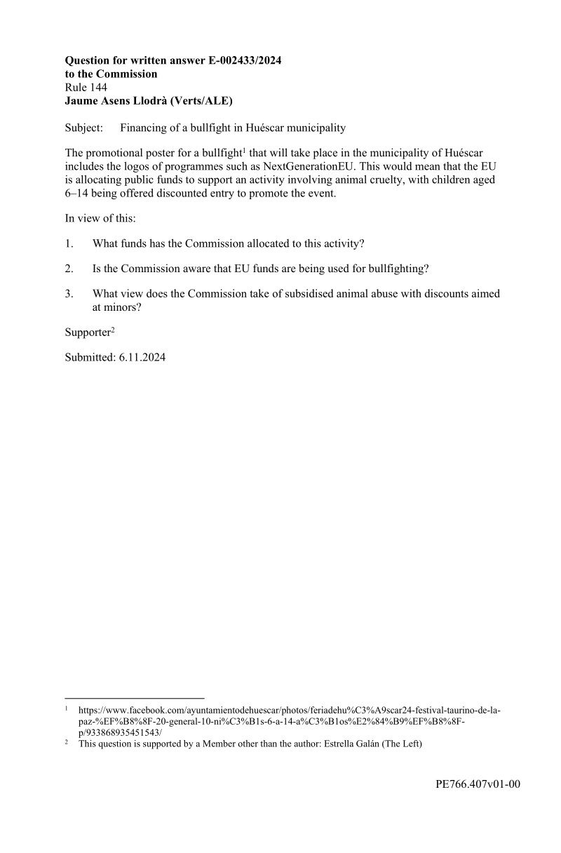 3 Pregunta a  la Comisión