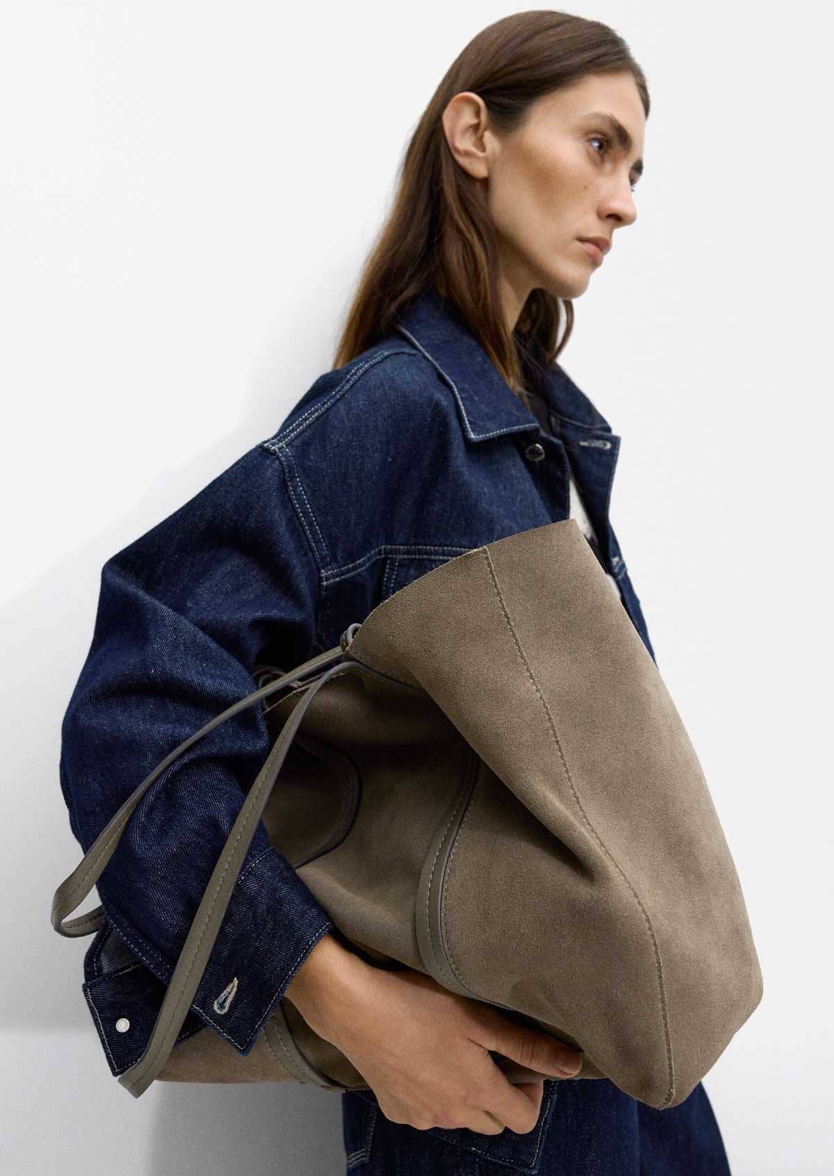 Bolso shopper de piel con bolso removible de Parfois