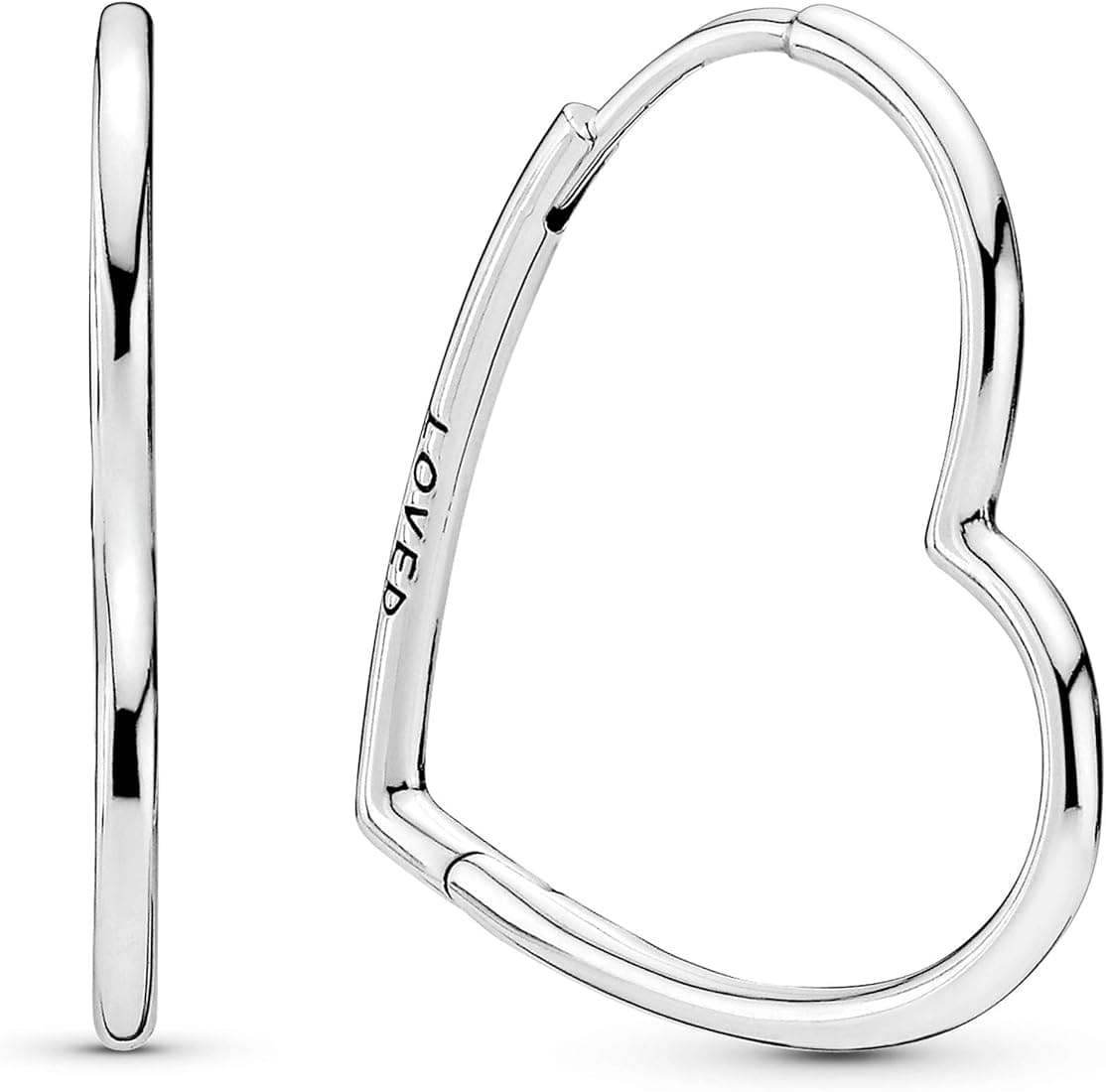 Los pendientes de corazón Pandora Moments Women's de plata en Amazon