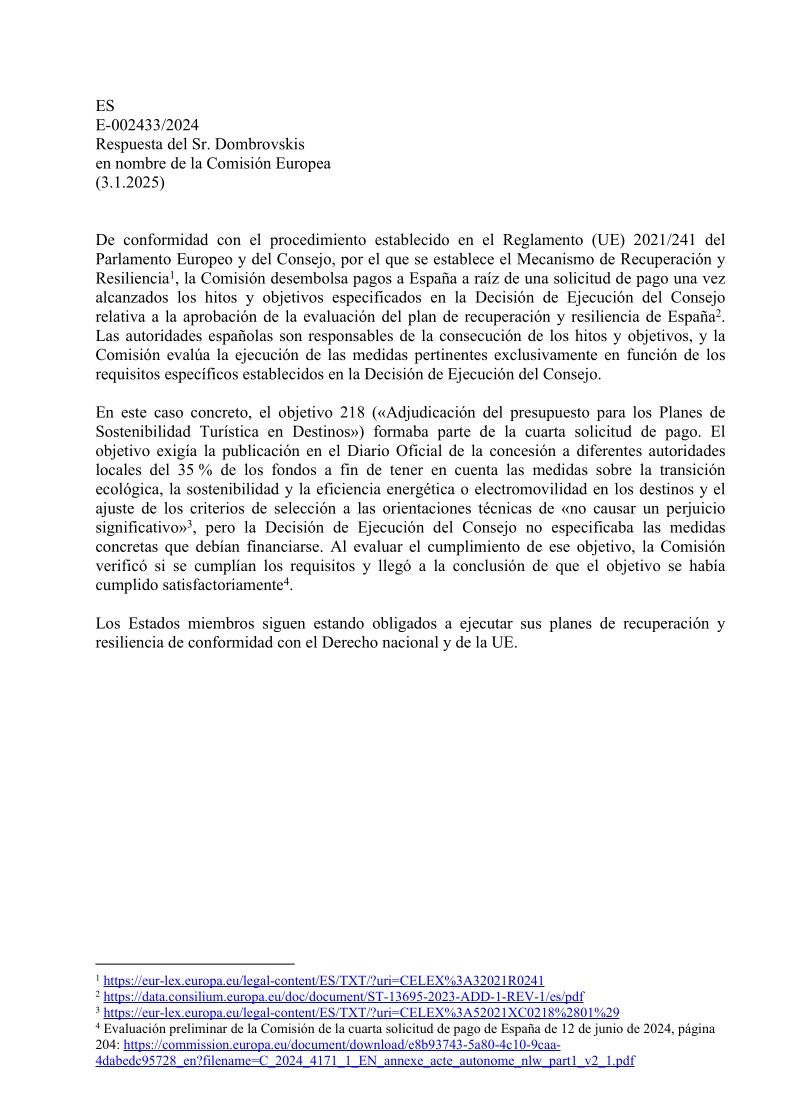 Respuesta de la Comisión